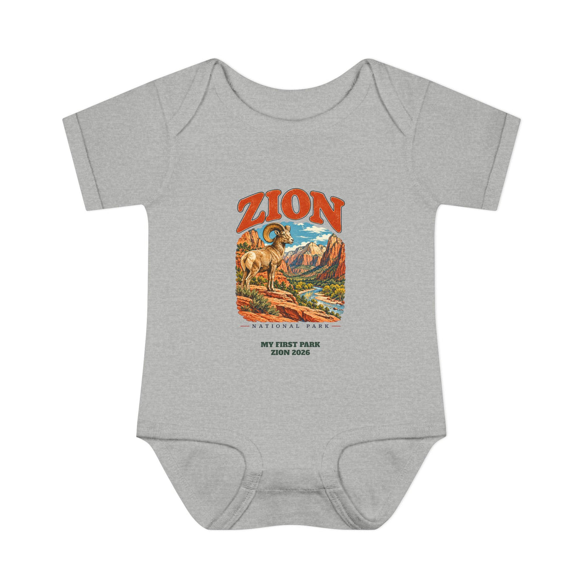 Custom Baby Zion National Park Bighorn Sheep Onesie
