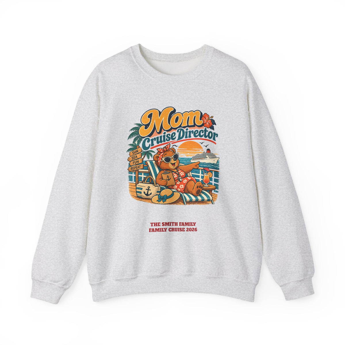 Custom Mom Cruise Director Family Cruise Sweatshirt