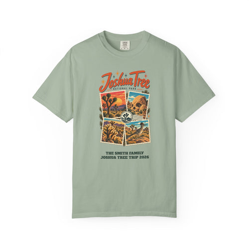 Custom Joshua Tree National Park Stamp Collage Shirt