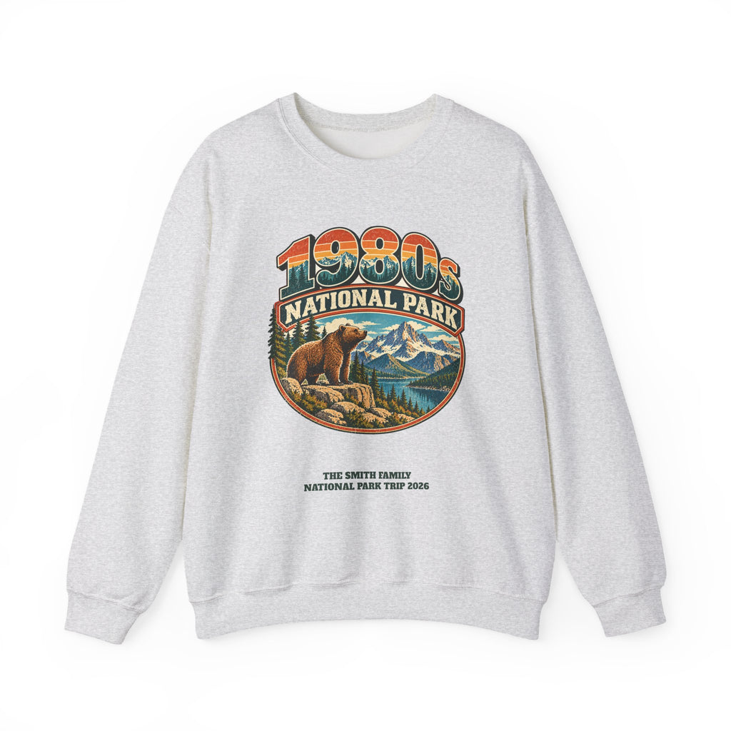 Custom 1980s National Park Family Trip Sweatshirt