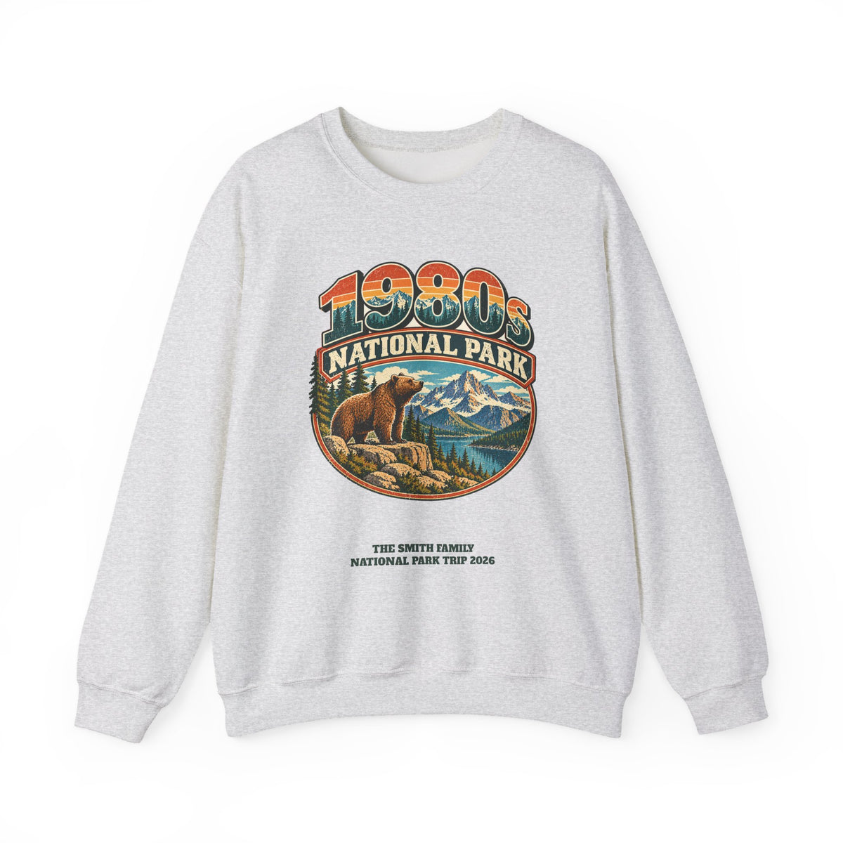 Custom 1980s National Park Family Trip Sweatshirt