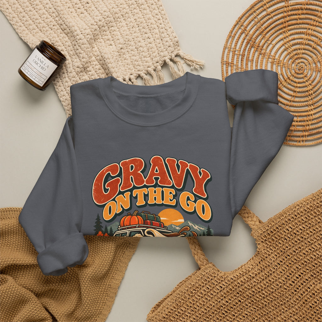 Custom Gravy On The Go Thanksgiving Road Trip Sweatshirt