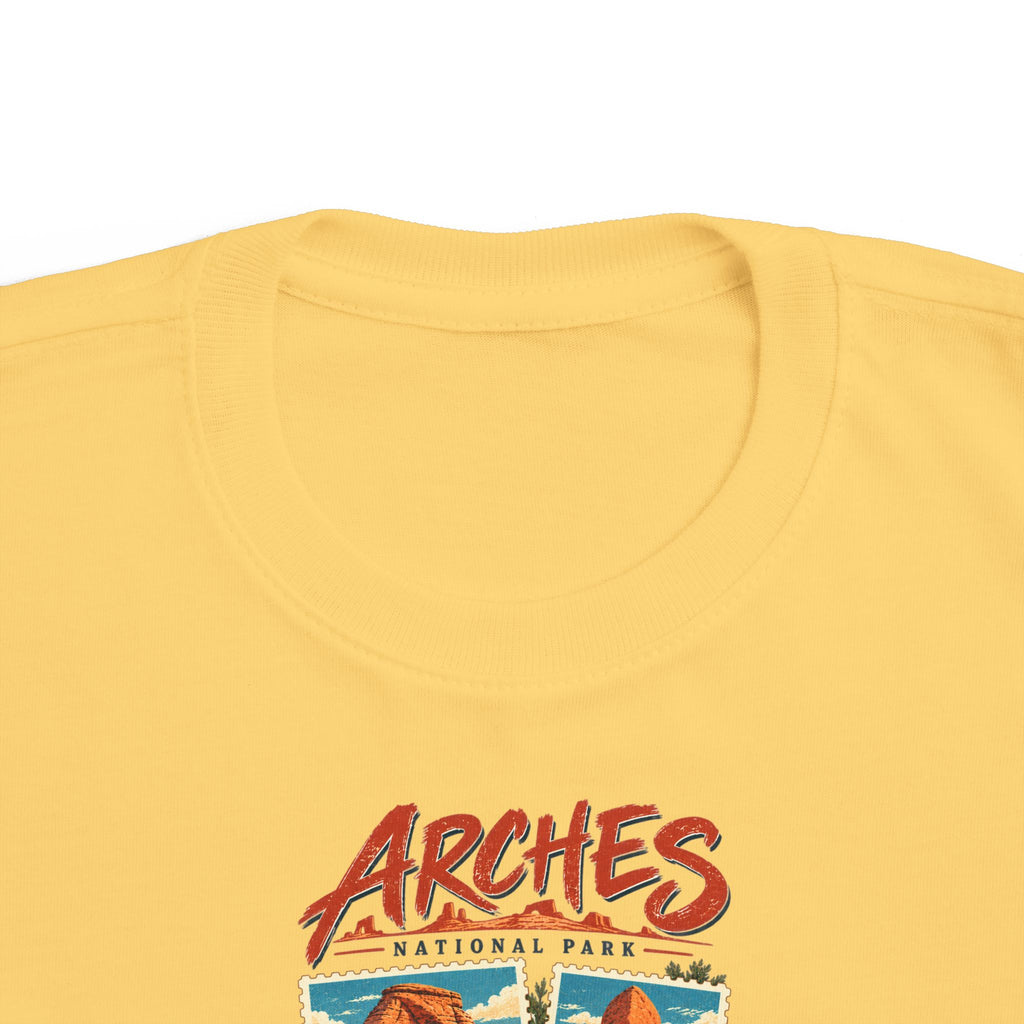 Custom Toddler Arches National Park Stamp Collage Shirt