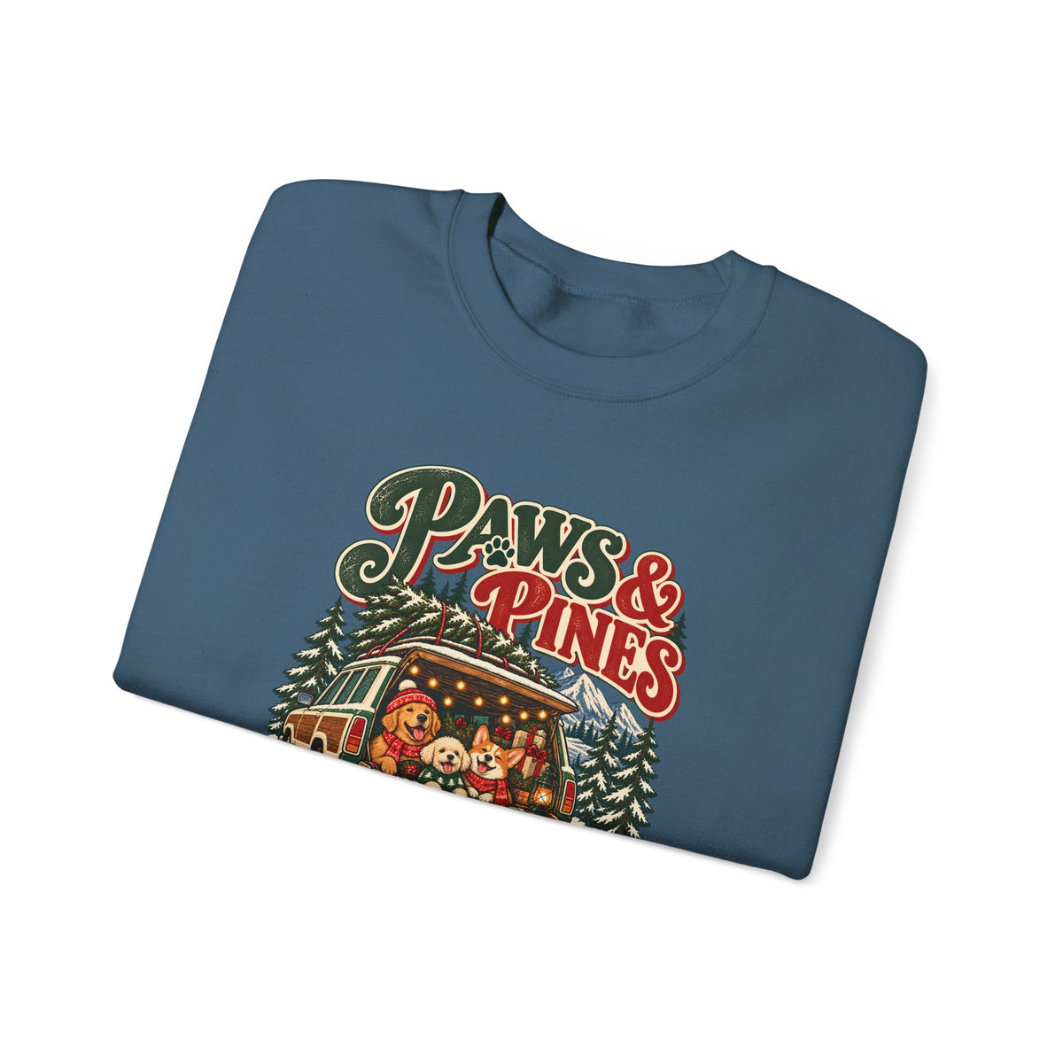 Custom Paws & Pines Christmas Dog Sweatshirt