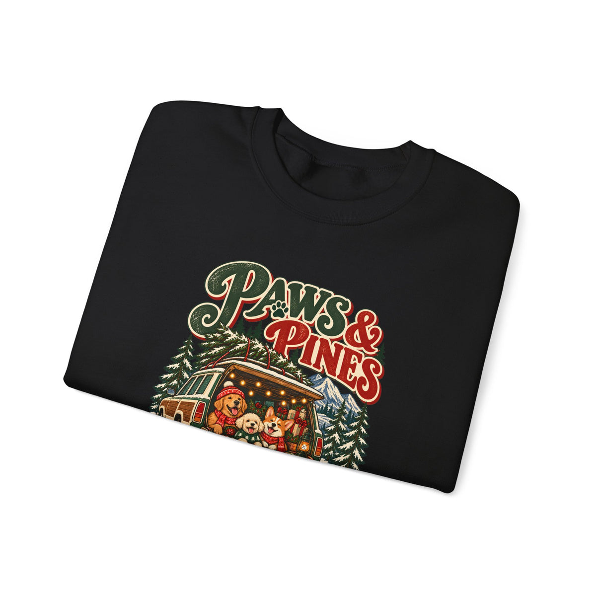 Custom Paws & Pines Christmas Dog Sweatshirt