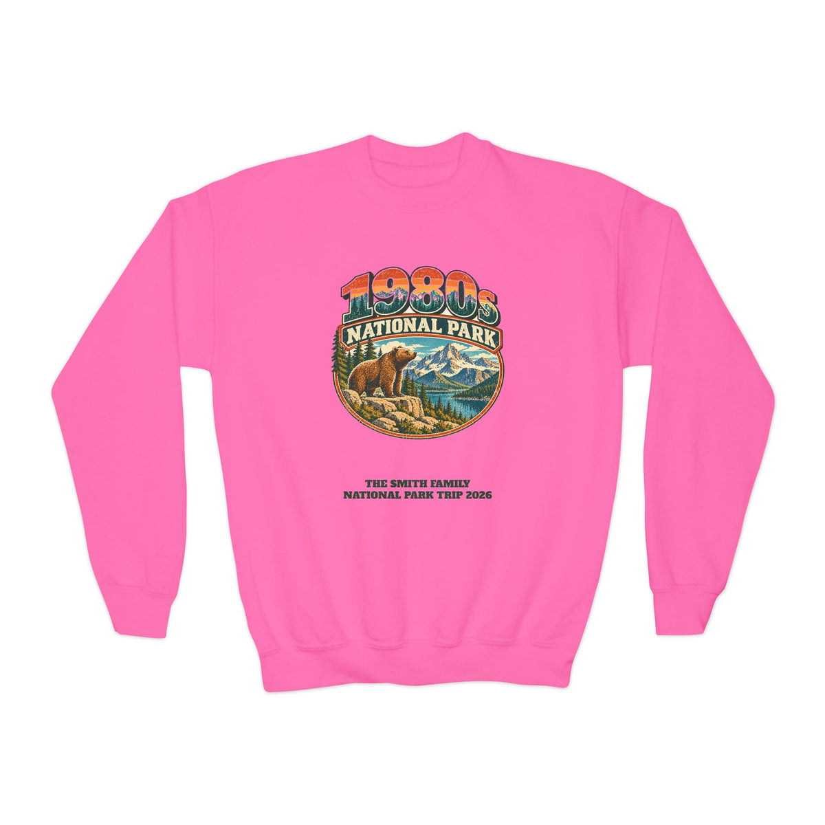 Custom Kids 1980s National Park Sweatshirt