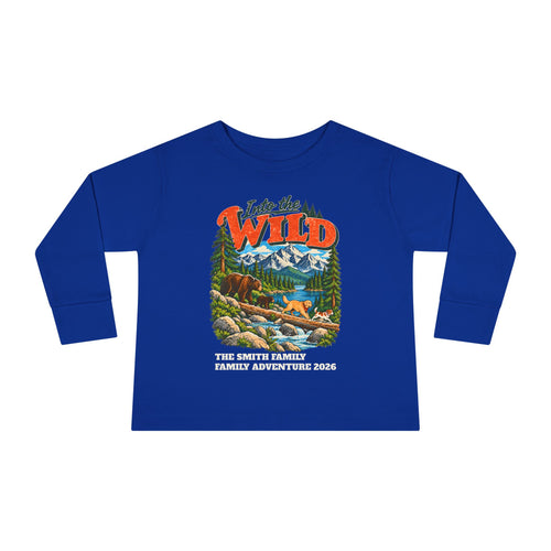 Custom Toddler Into the Wild Hiking Long Sleeve Shirt