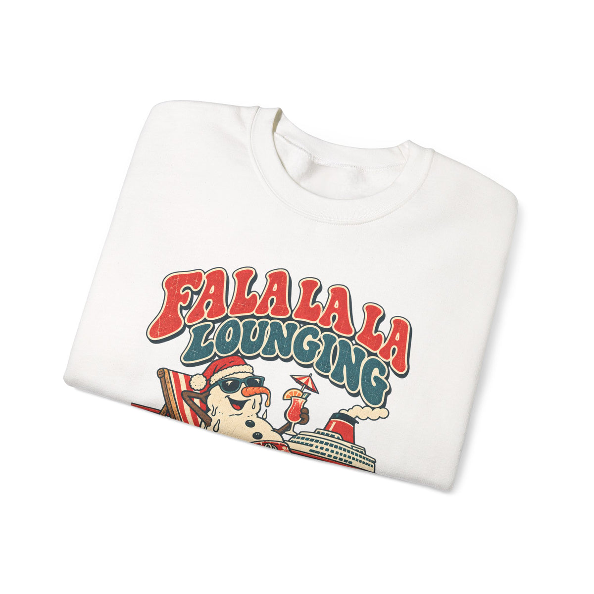 Custom Fa La La Lounging Family Christmas Cruise Sweatshirt