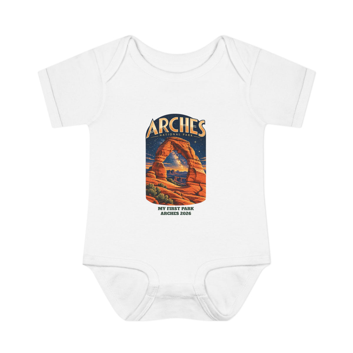 Custom Baby Arches National Park Night Sky Onesie