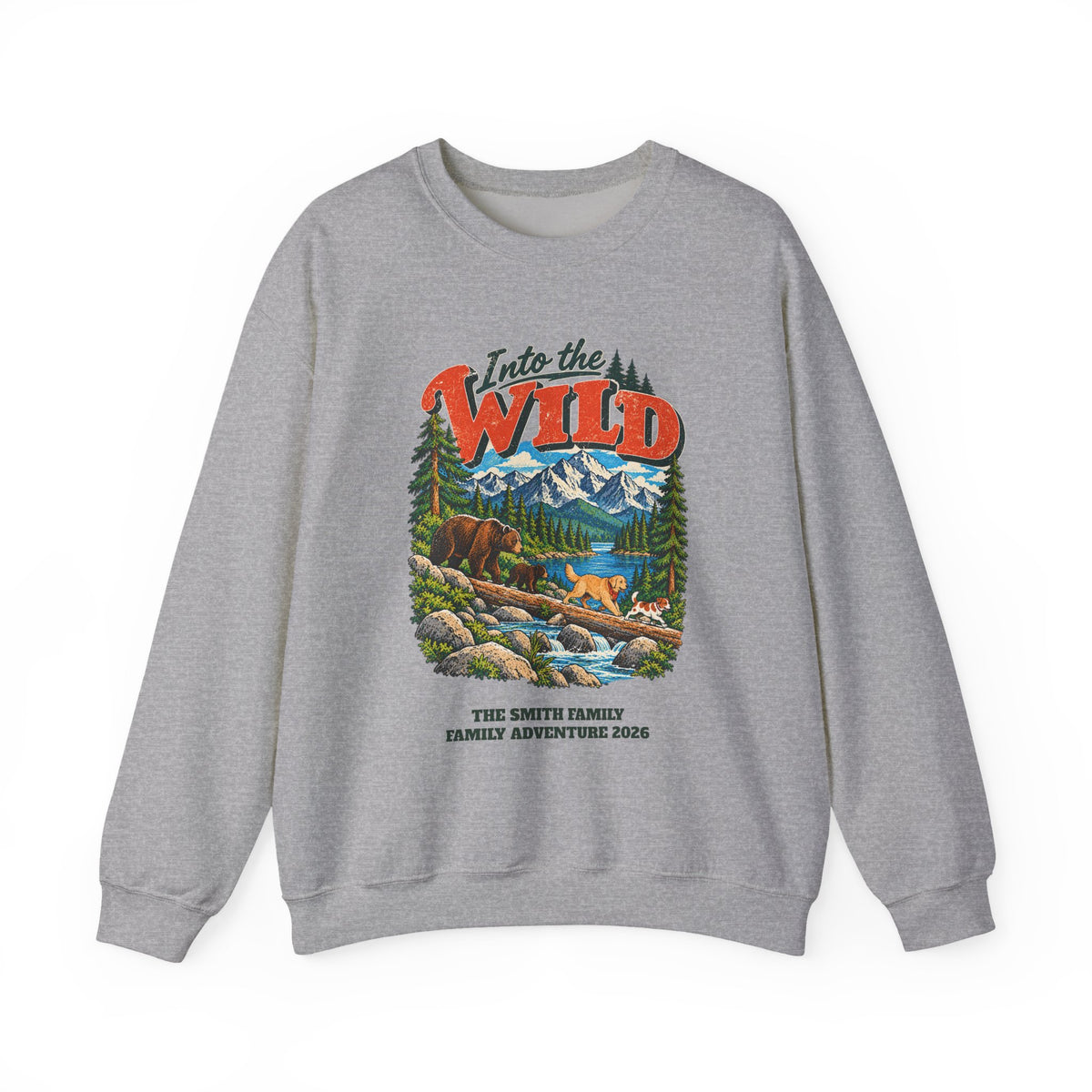Custom Into the Wild Family Hiking Sweatshirt