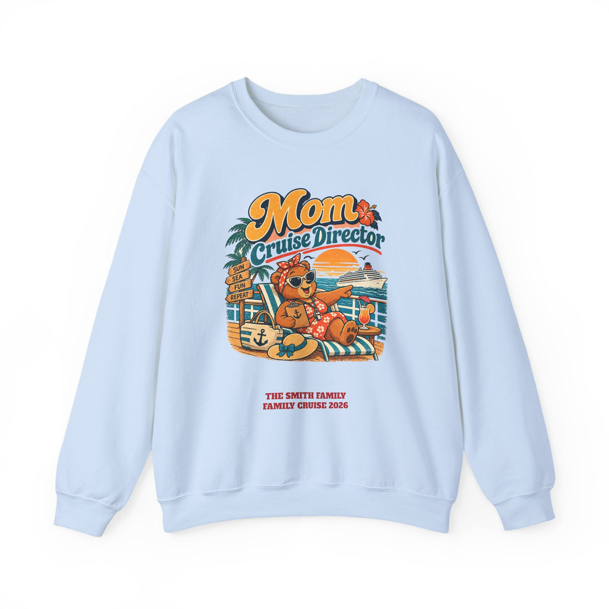 Custom Mom Cruise Director Family Cruise Sweatshirt