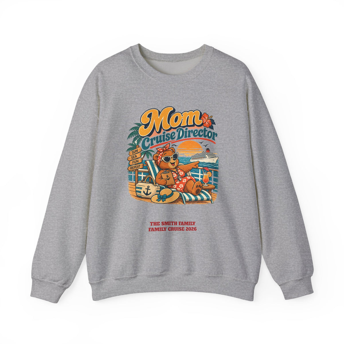 Custom Mom Cruise Director Family Cruise Sweatshirt