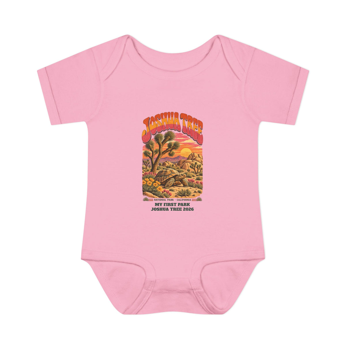 Custom Baby Joshua Tree National Park Desert Tortoise Onesie