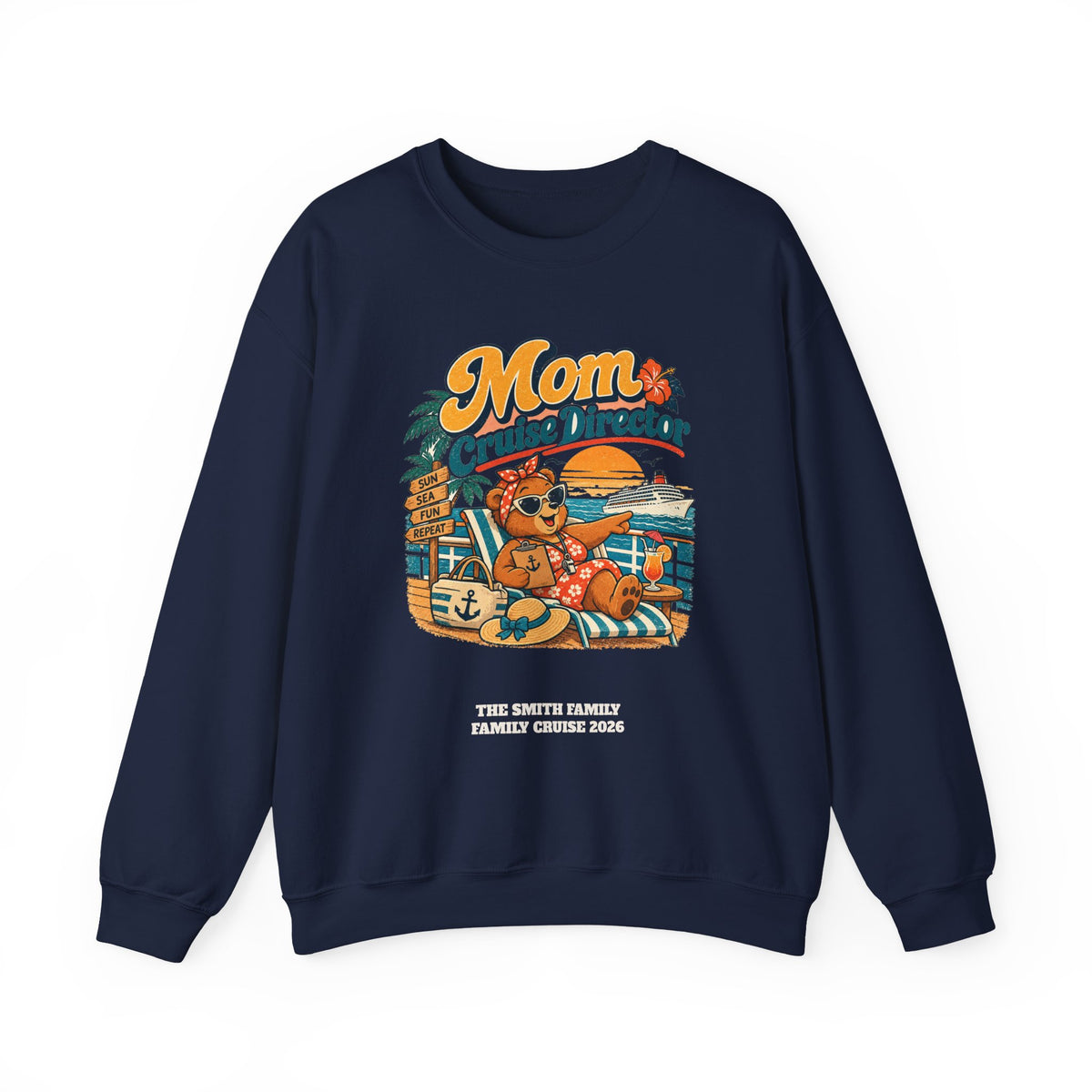 Custom Mom Cruise Director Family Cruise Sweatshirt