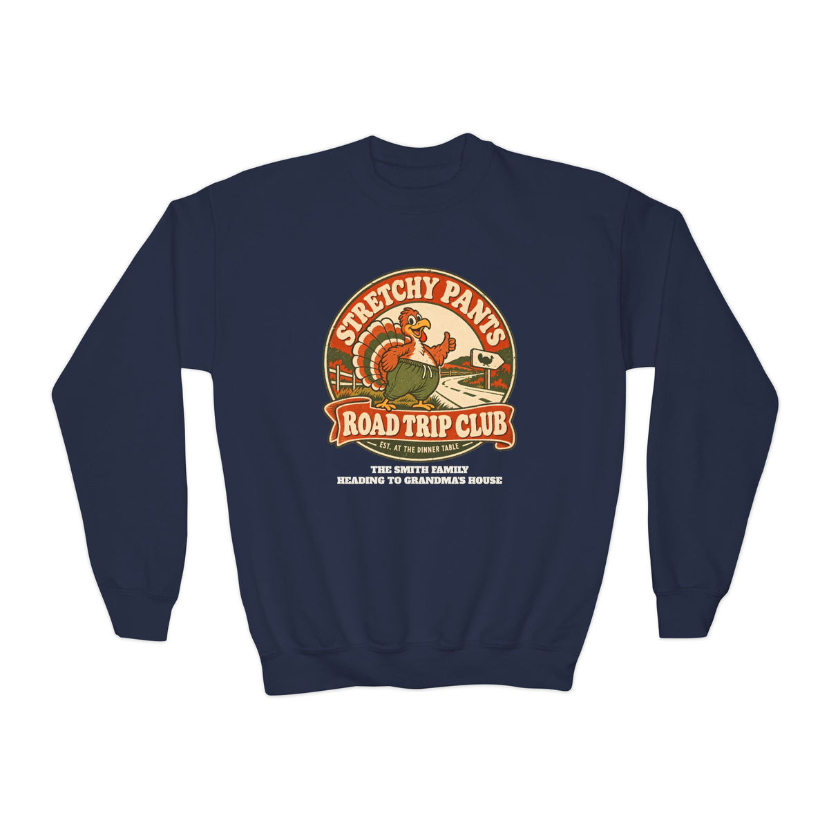 Custom Kids Stretchy Pants Thanksgiving Sweatshirt