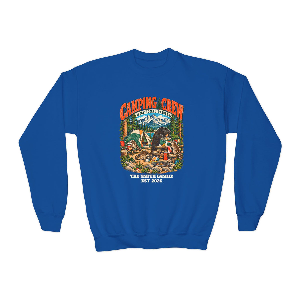Custom Kids Camping Crew Camping Sweatshirt