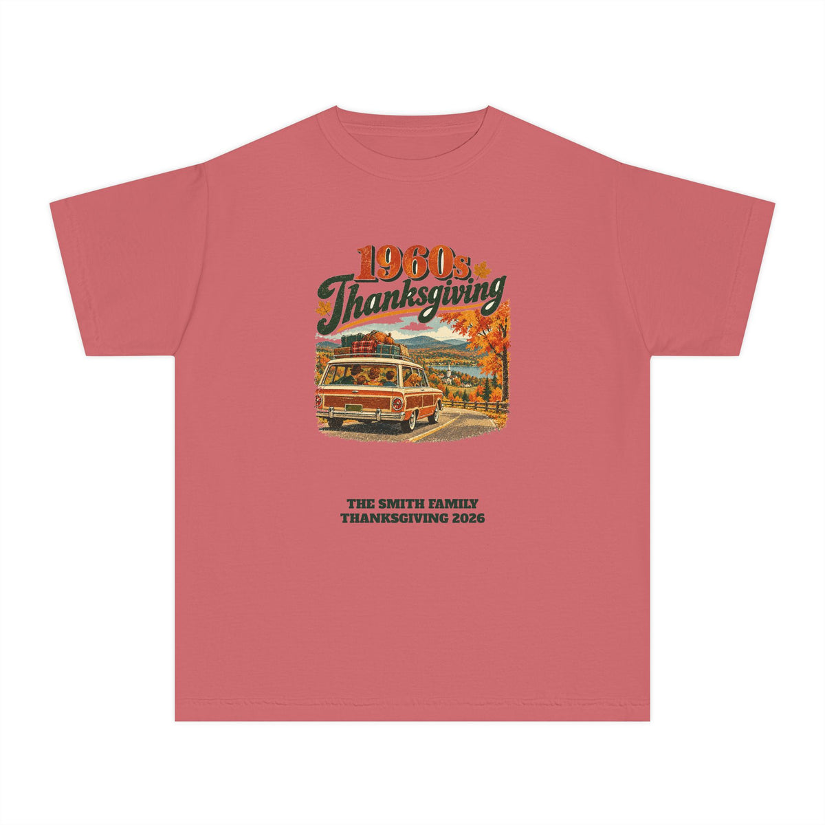Custom Kids 1960s Thanksgiving Road Trip Shirt