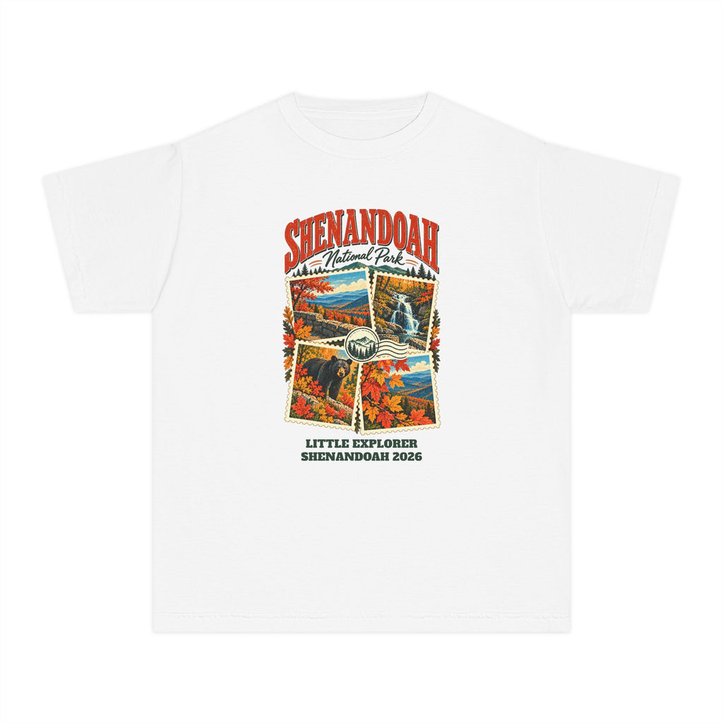 Custom Kids Shenandoah National Park Stamp Collage Shirt