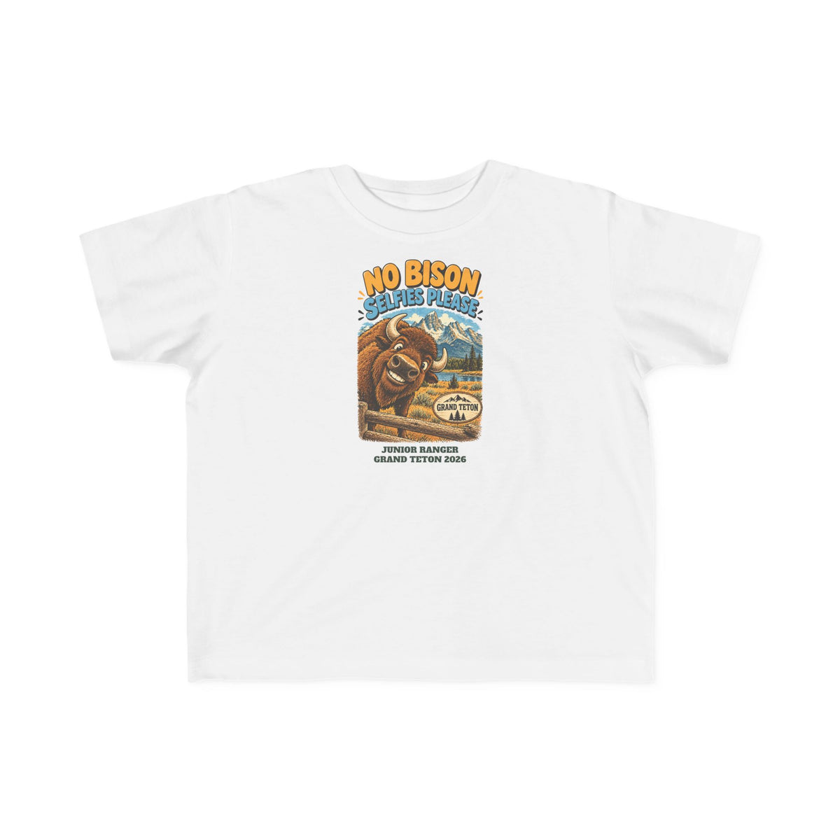 Custom Toddler Grand Teton National Park Funny Bison Shirt