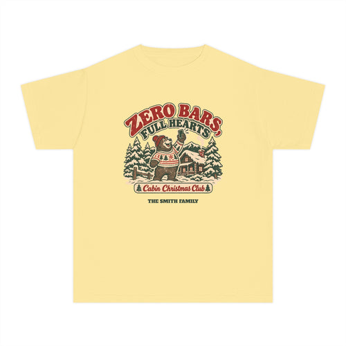 Custom Kids Zero Bars Full Hearts Cabin Christmas Shirt