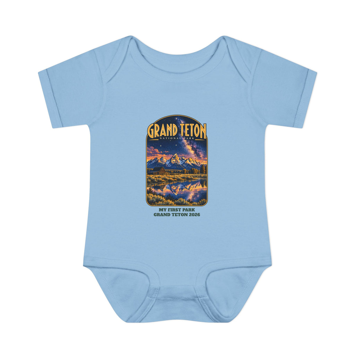 Custom Baby Grand Teton National Park Night Sky Onesie