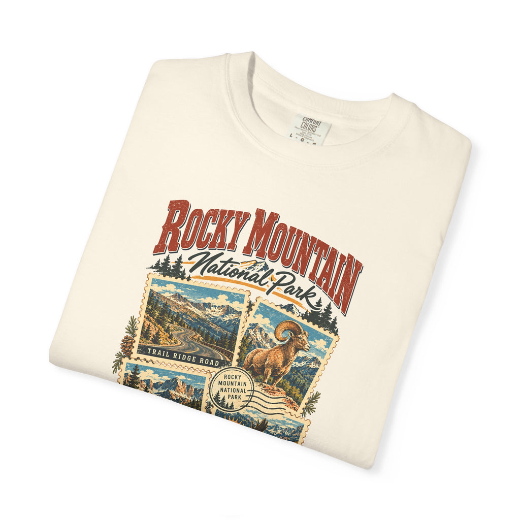 Custom Rocky Mountain National Park Stamp Collage Shirt