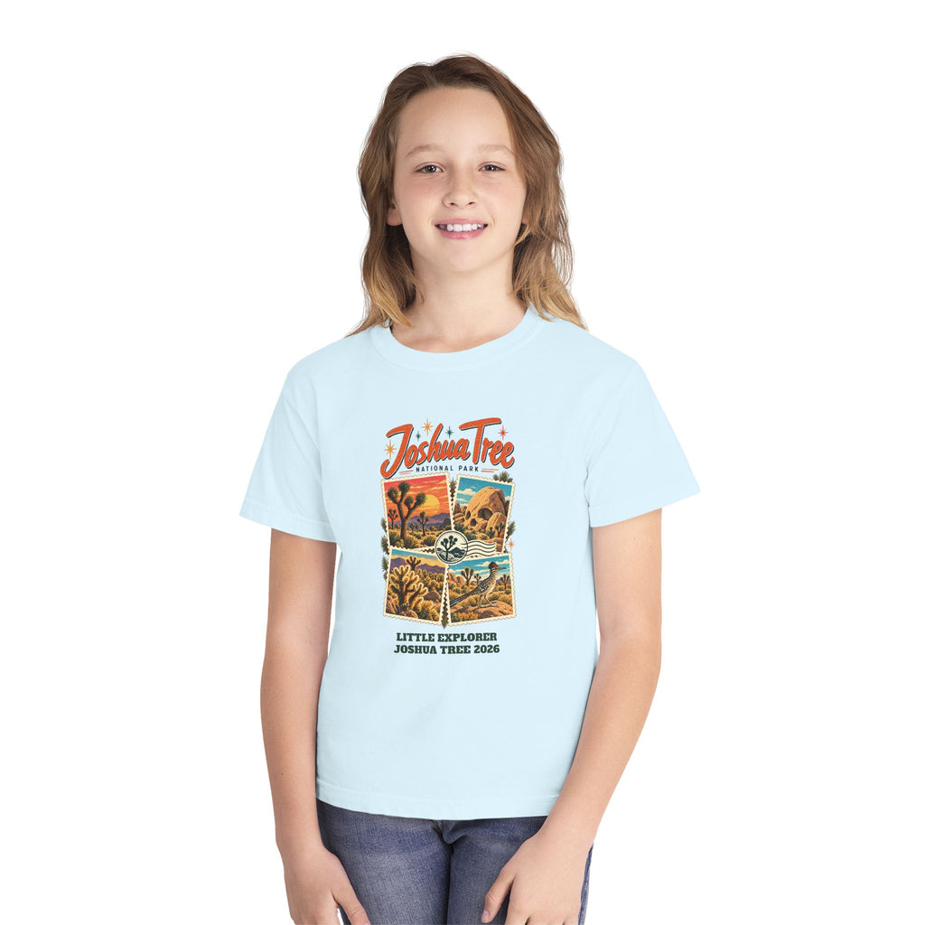 Custom Kids Joshua Tree National Park Stamp Collage Shirt