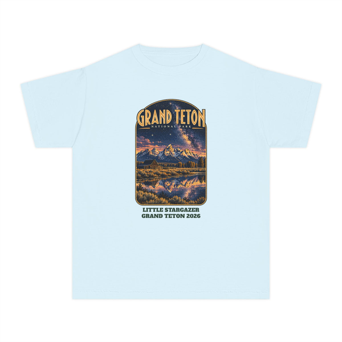 Custom Kids Grand Teton National Park Night Sky Shirt
