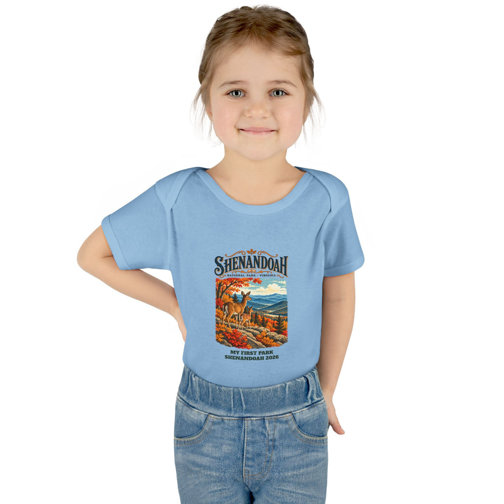 Custom Baby Shenandoah National Park Vintage Deer Onesie