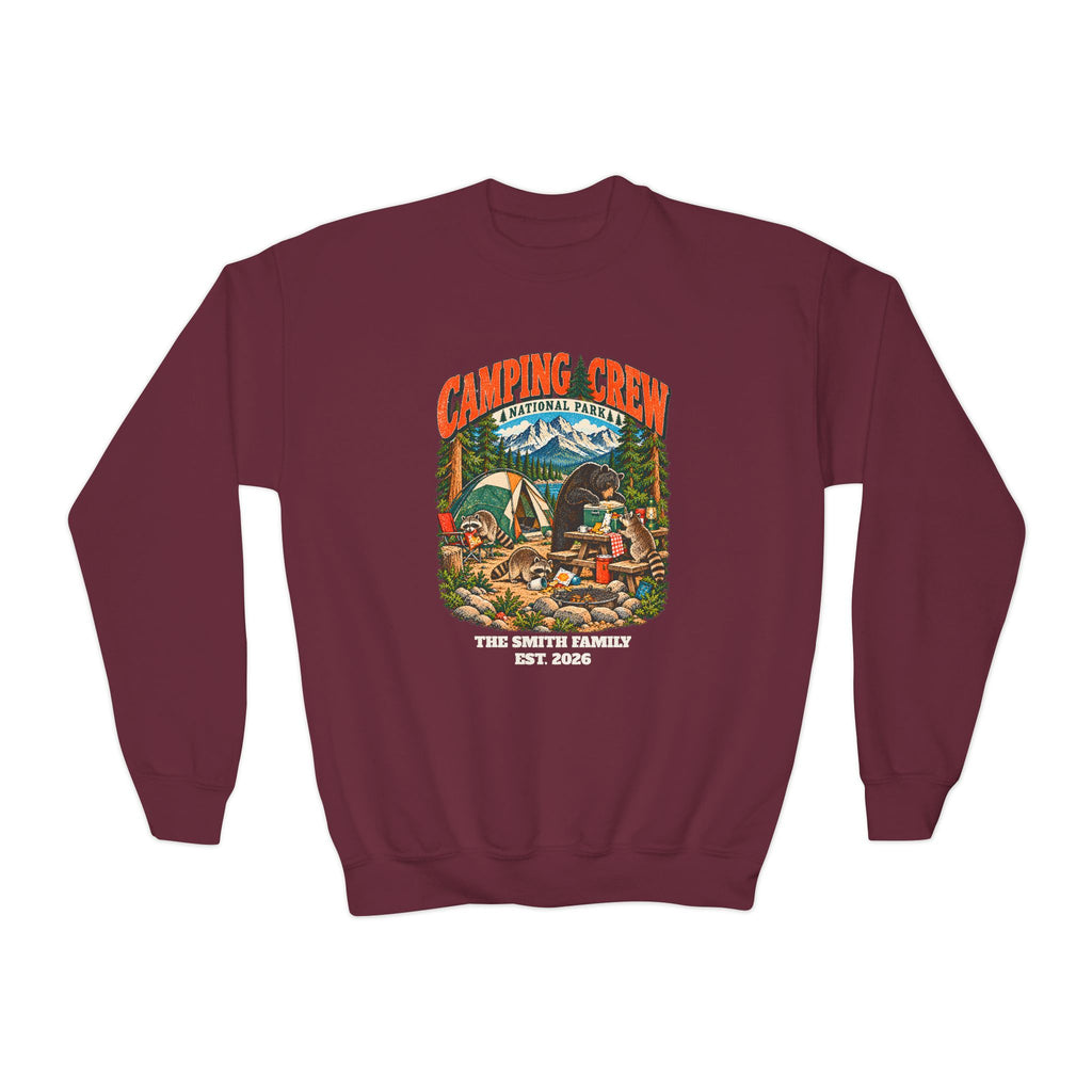 Custom Kids Camping Crew Camping Sweatshirt