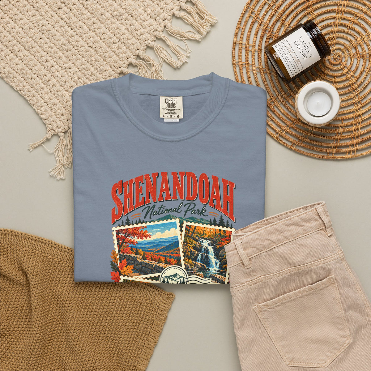 Custom Shenandoah National Park Stamp Collage Shirt