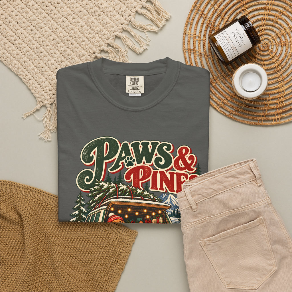 Custom Paws & Pines Christmas Dog Shirt