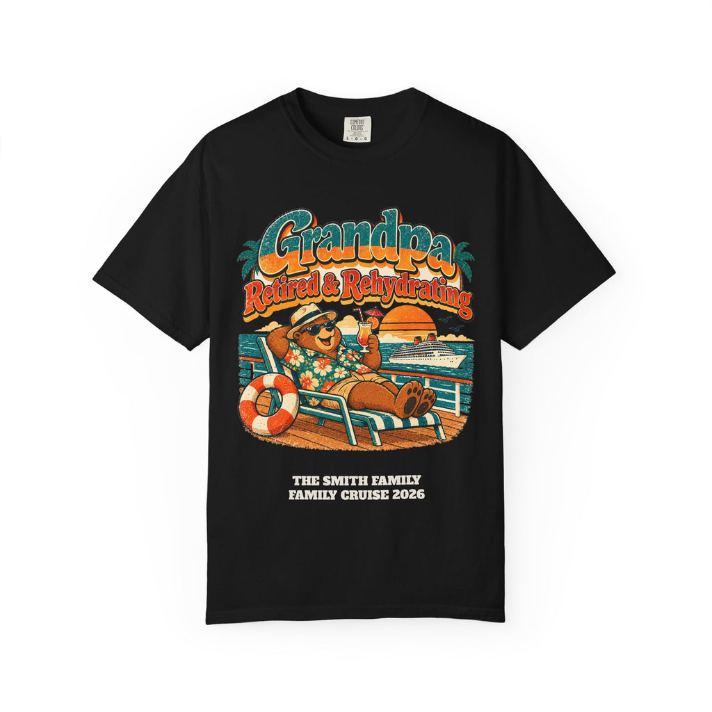 Custom Grandpa Retired & Rehydrating Cruise Shirt