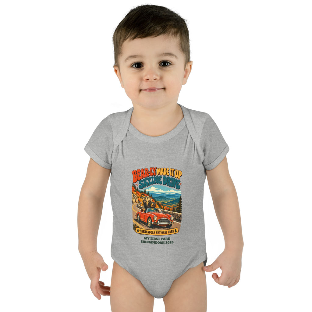 Custom Baby Shenandoah National Park Funny Bear Skyline Drive Onesie