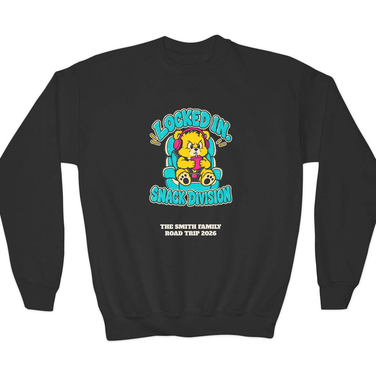 Custom Kids Snack Division Road Trip Sweatshirt