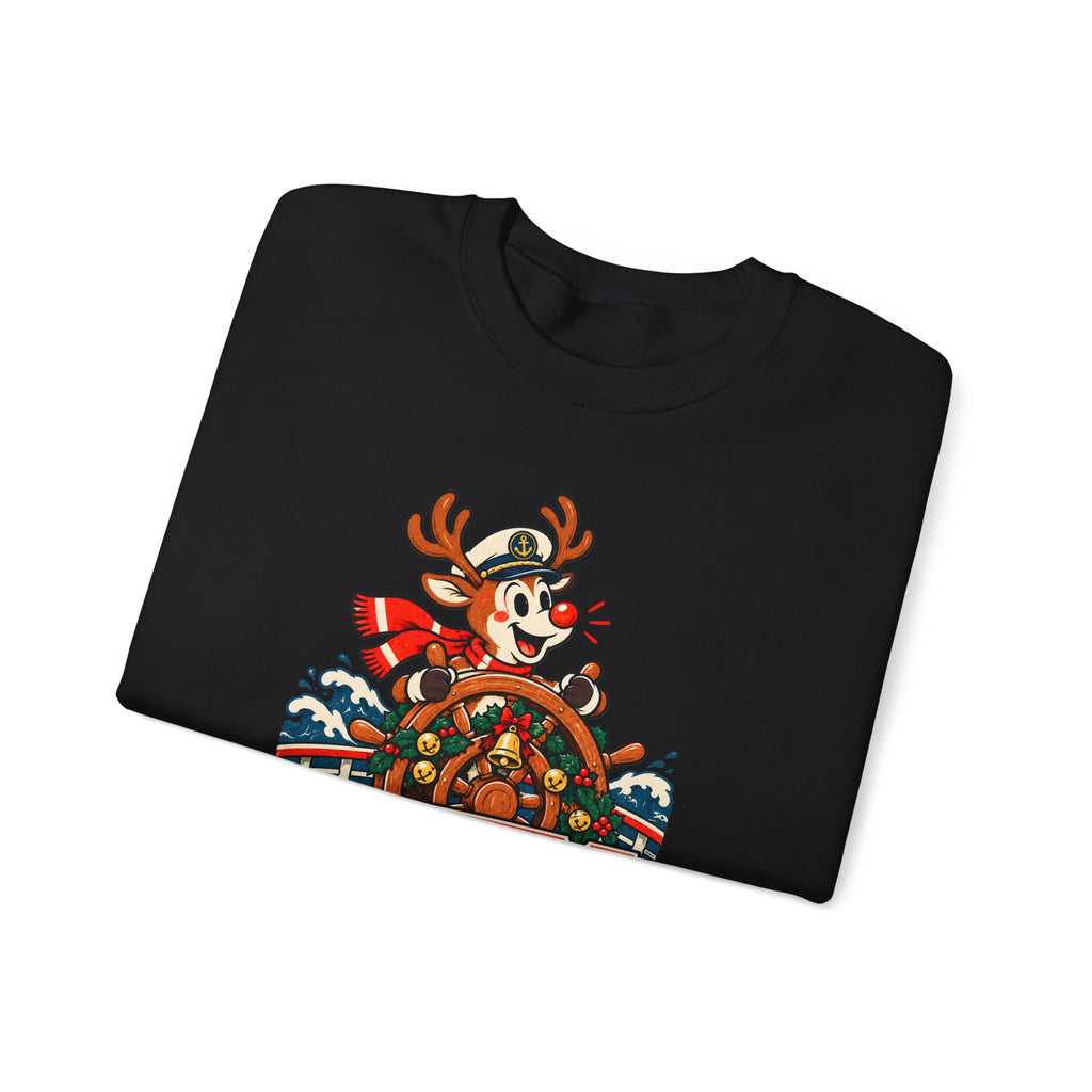 Custom Reindeer Captain Christmas Cruise Sweatshirt
