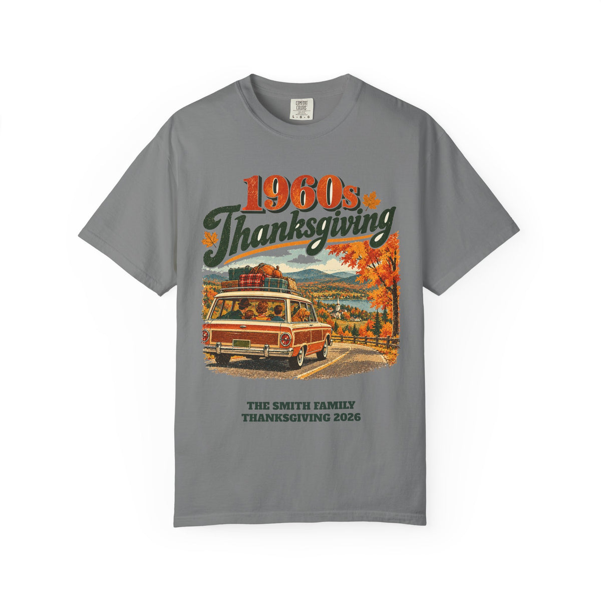 Custom 1960s Thanksgiving Family Road Trip Shirt