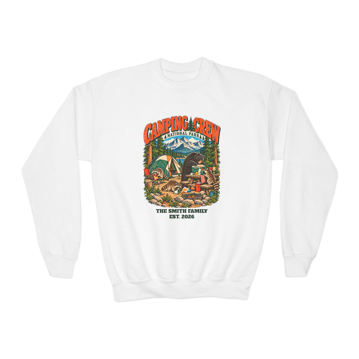 Custom Kids Camping Crew Camping Sweatshirt