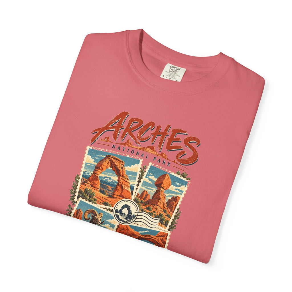 Custom Arches National Park Stamp Collage Shirt