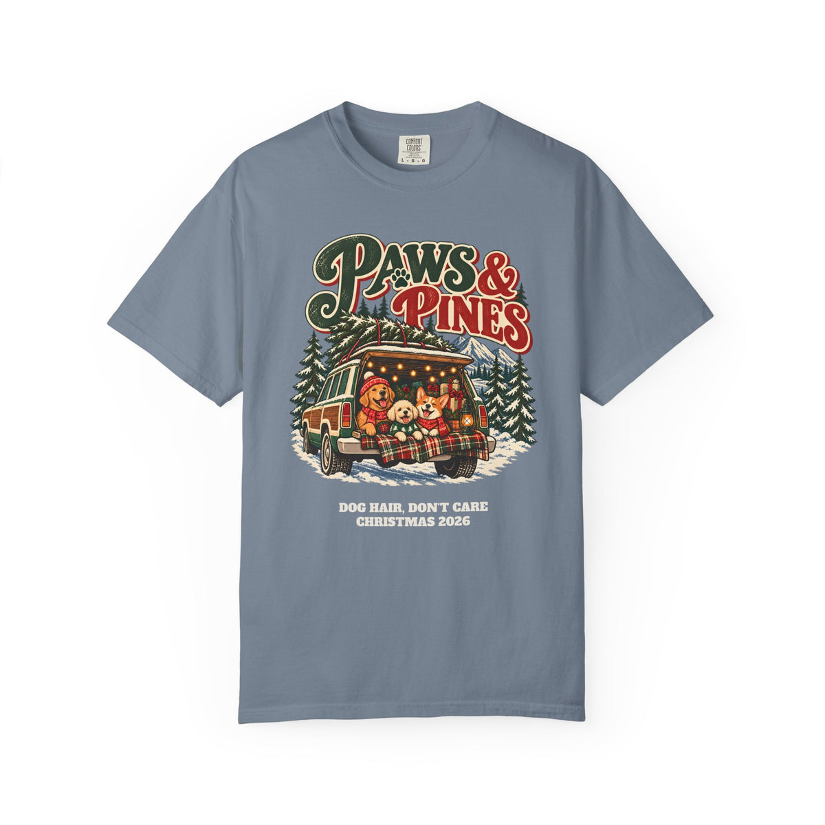 Custom Paws & Pines Christmas Dog Shirt