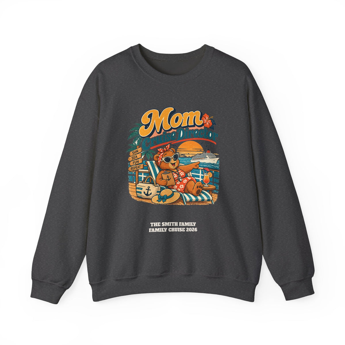 Custom Mom Cruise Director Family Cruise Sweatshirt