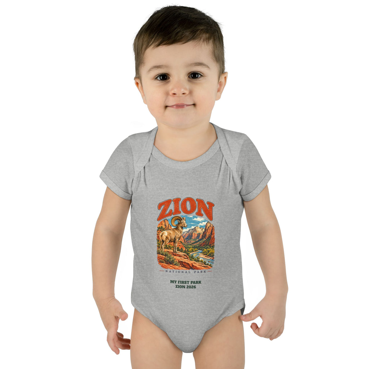 Custom Baby Zion National Park Bighorn Sheep Onesie