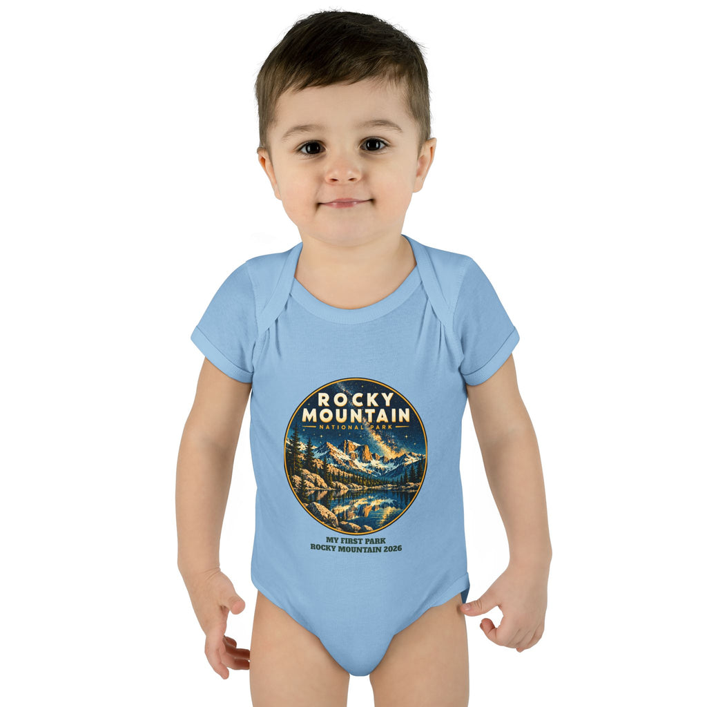 Custom Baby Rocky Mountain National Park Night Sky Onesie