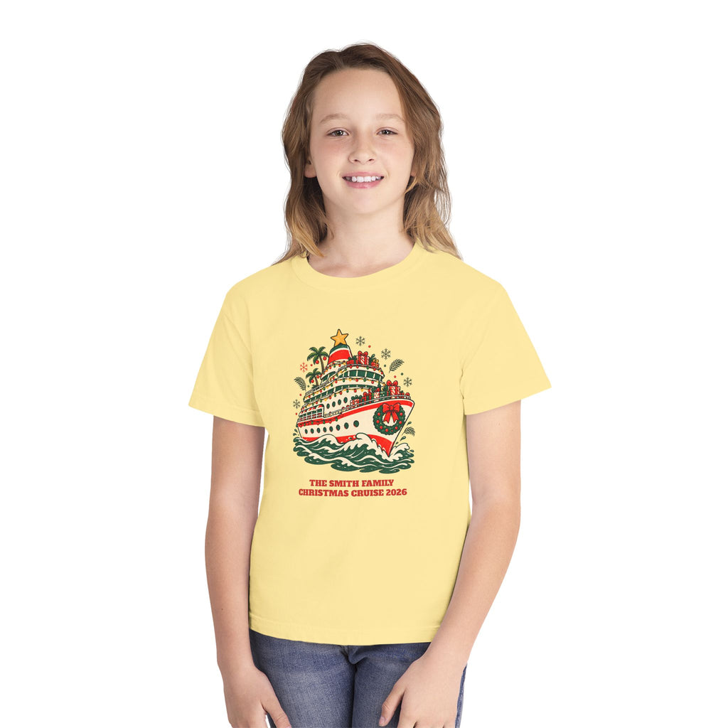 Custom Kids Christmas Cruise Ship Shirt