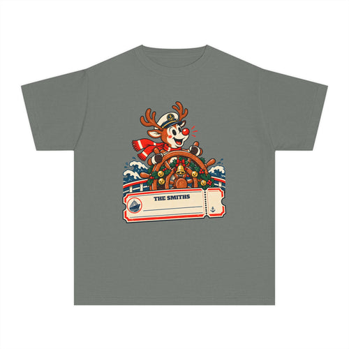 Custom Kids Reindeer Captain Christmas Cruise Shirt