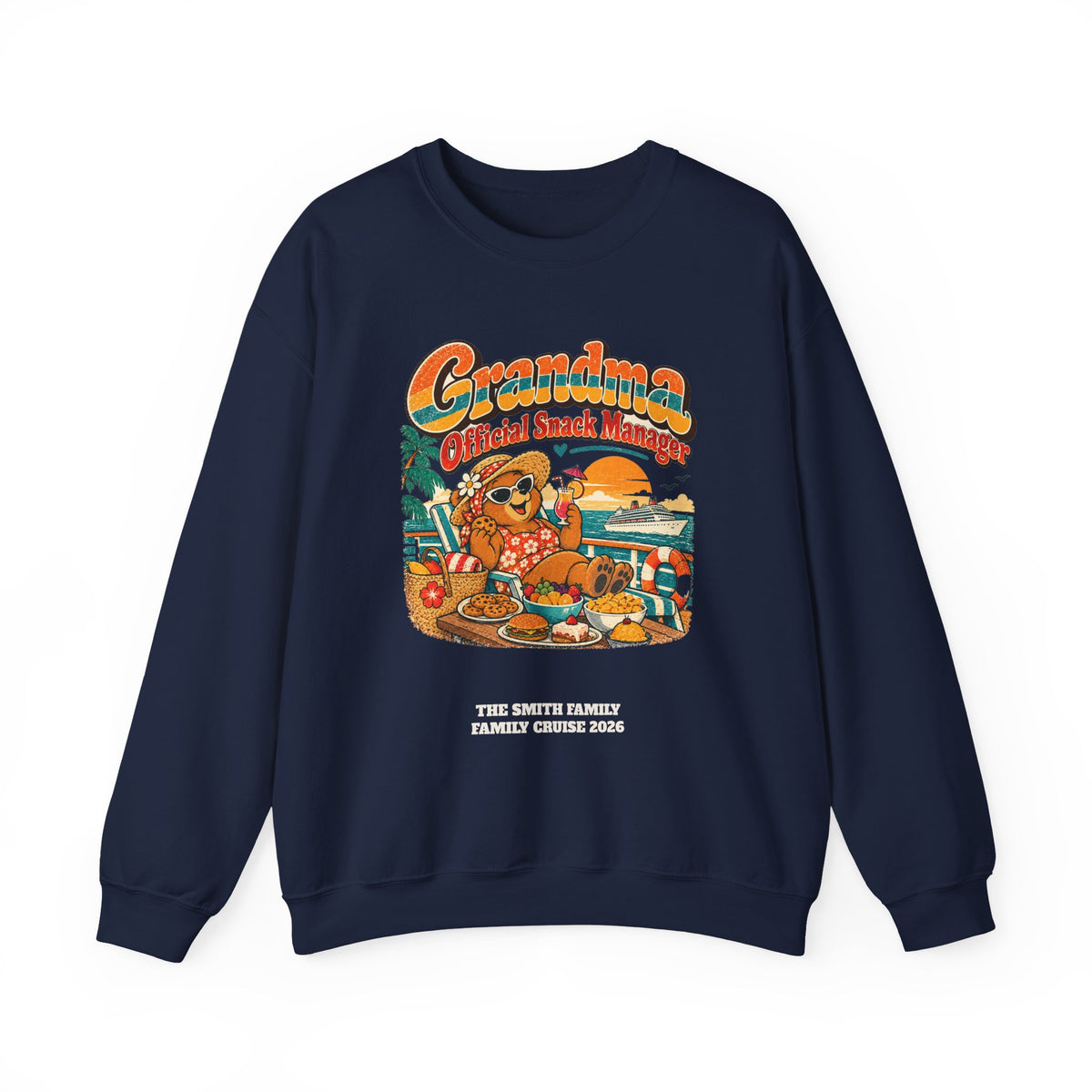 Custom Grandma Snack Manager Cruise Sweatshirt