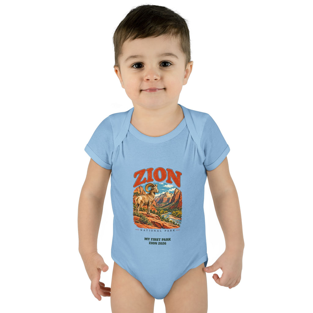 Custom Baby Zion National Park Bighorn Sheep Onesie