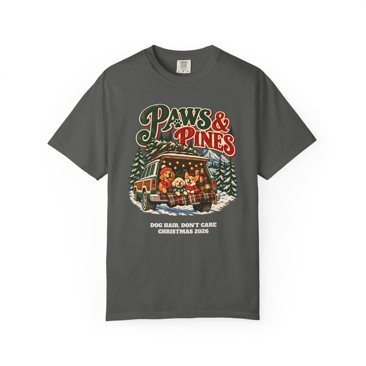 Custom Paws & Pines Christmas Dog Shirt