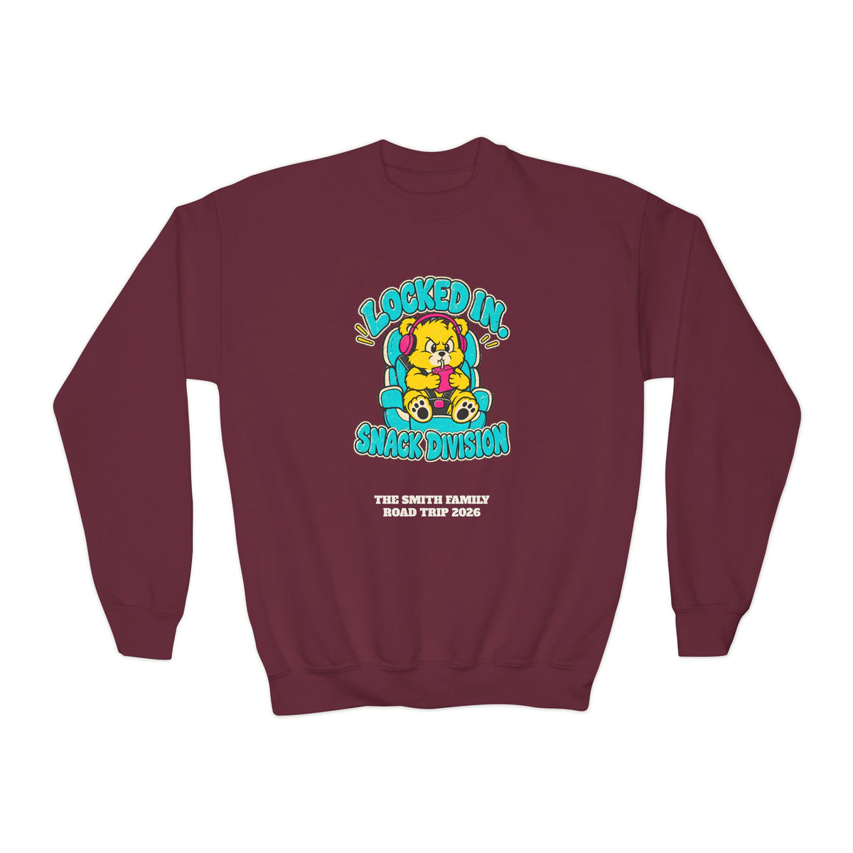 Custom Kids Snack Division Road Trip Sweatshirt