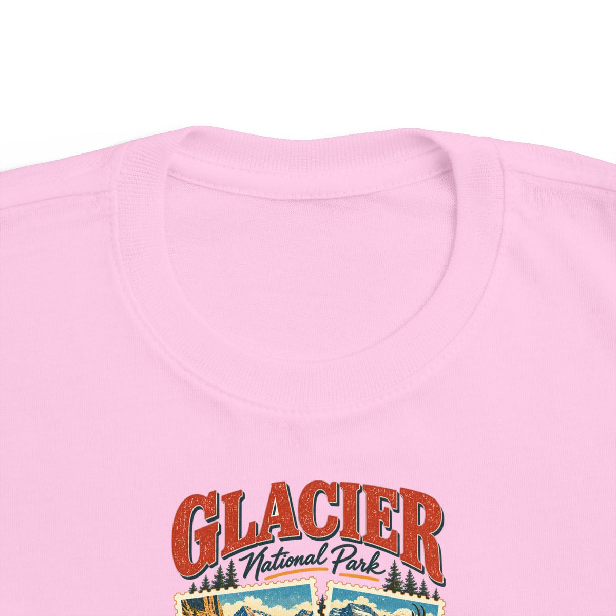 Custom Toddler Glacier National Park Stamp Collage Shirt